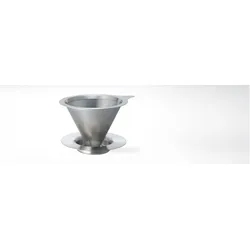 Hario Porzellan Kaffeefilter V60 Metall, Kaffeebereiter, Silber
