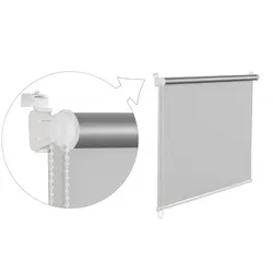 Thermorollo Verdunklungsrollo 90x200 cm hellgrau Fensterrollo mit Thermobeschichtung  100% Abdunklun