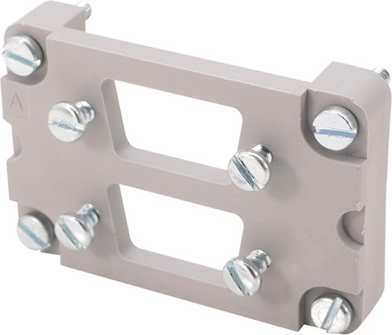 Harting Han 6B adapterplaat voor D-Sub, 2x 9-polig, kunststof