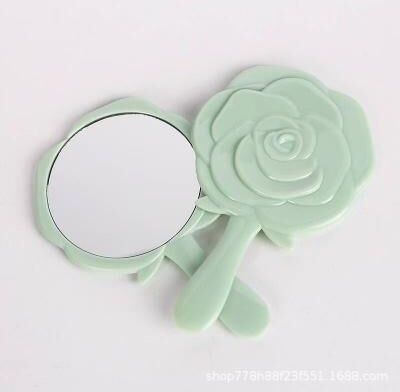 Fusion Finds Rose Compact Makeup Mirror Portable Folding Pocket Travel Cosmetic Mirror For Women green