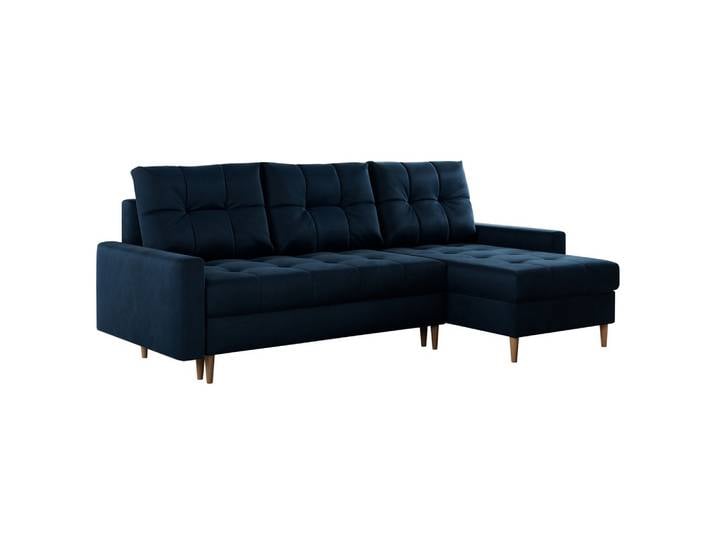 ECKSOFA Colin Velvet Dunkelblau