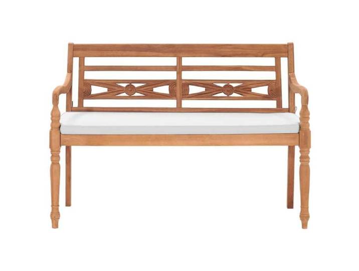 &Mode Banquette Banc d'extérieur - Banc Batavia avec coussins - 120 cm Teck Sale749588