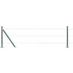 vidaXL Zaunpfosten 13 pcs Grün Stahl