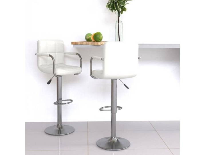 Lemon 2 Pcs Chaises Haute Style Industriel VIDAXL Tabourets de bar blanc similicuir CCL93270411