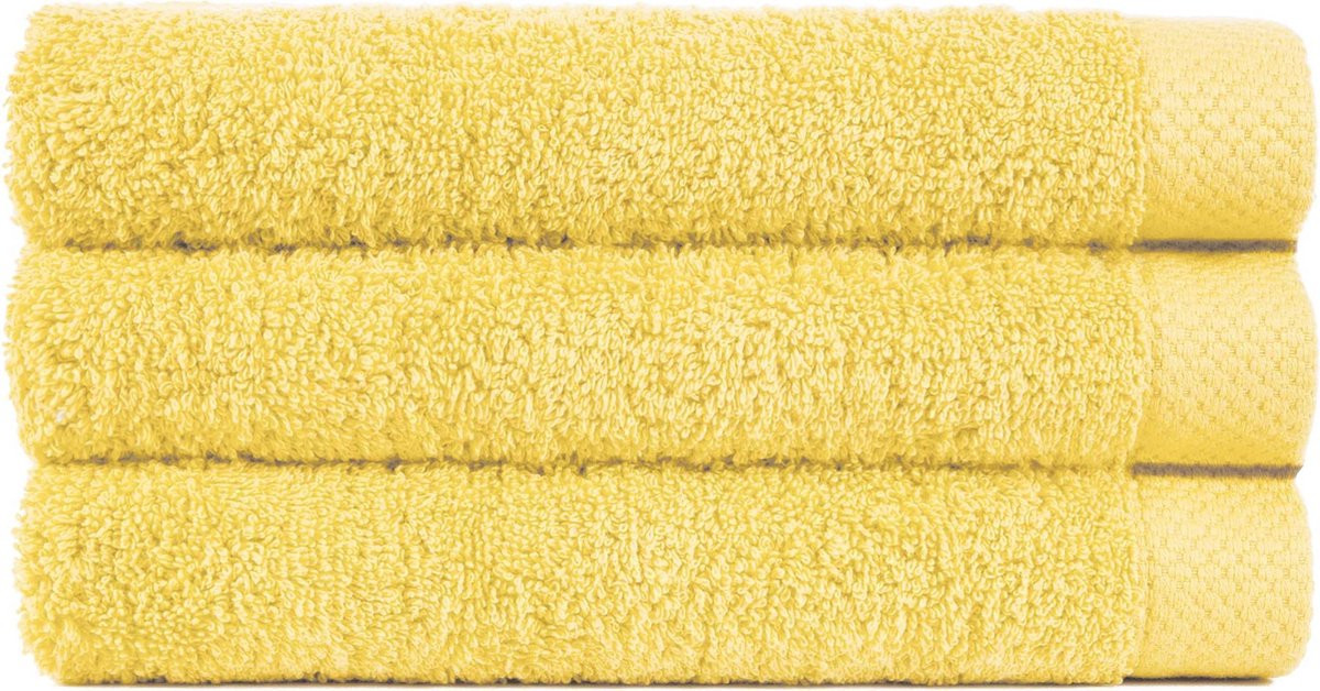 Uni Pure Royal Douchelaken Geel - 3 stuks - B/D: 70 x 140 cm