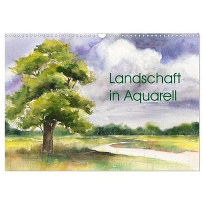Landschaft in Aquarell (Wandkalender 2026 DIN A3 quer), CALVENDO Monatskalender