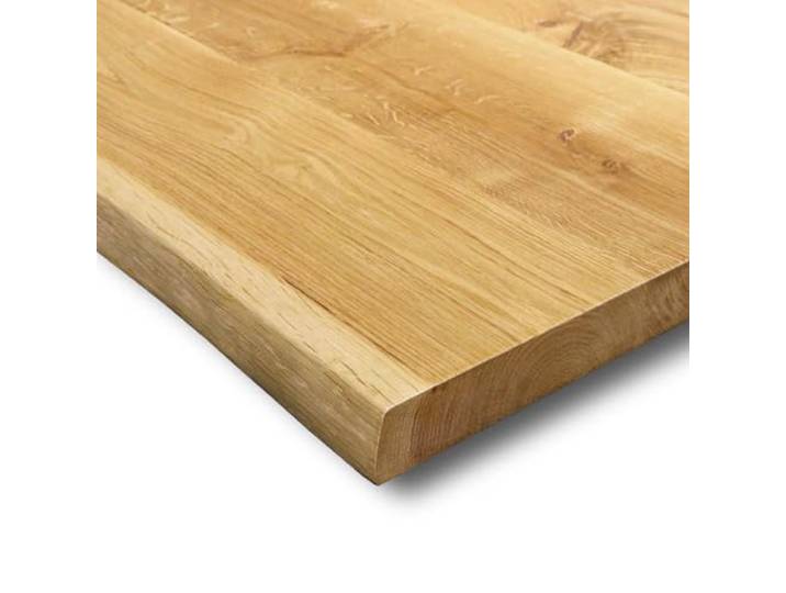 holz4home® Tischplatte mit Baumkante Massivholz Eiche I 160 x 80 x 4 cm LxBxH I Esstisch-Platte Schreibtischplatte I Echtholz