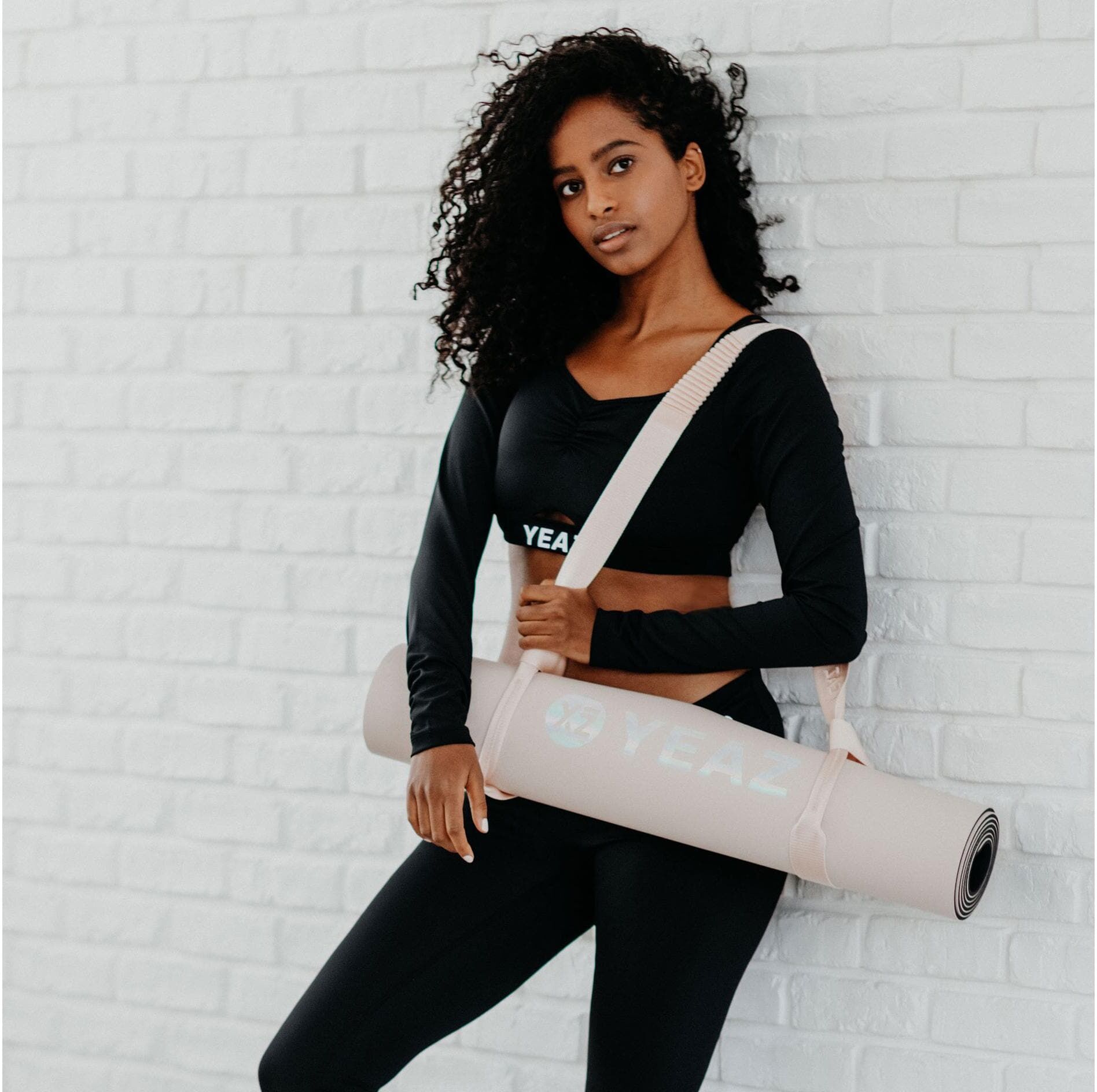 Yogamatte YEAZ "AURA Yoga Mat", rosa (hellrosa), Sportmatten, B/H/L: 68cm x 188cm, Yogamatte, B:68cm L:188cm hellrosa B/H/L: 68cm x 188cm