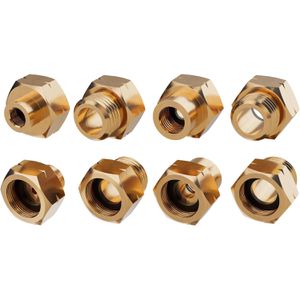PELMOS Gasflaschen-Adapter PB-IL0Q-3F41, Set, 4 Adapter für Europa, aus Messing, 4-teilig