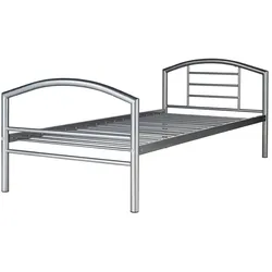Metallbett   ¦ grau ¦ Maße (cm): B: 97 H: 79