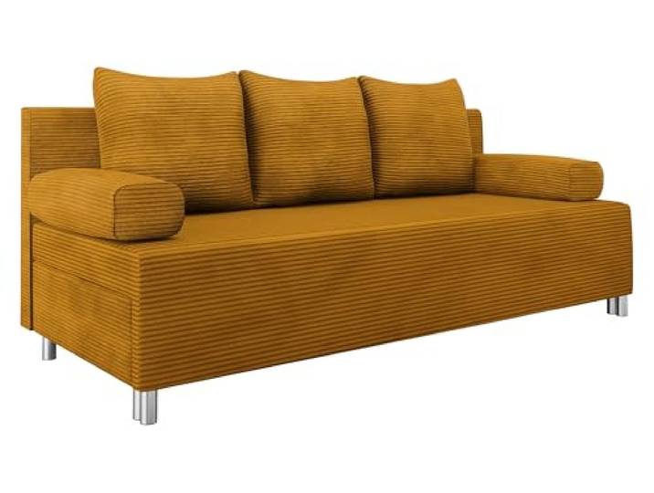 Mirjan24 Schlafsofa Dover Cord mit Bettkasten (Poso 01) 3-Sitzer-Sofa mit Schlaffunktion und Kissen-Set für entspanntes Sitzen und komfortables Schlafen