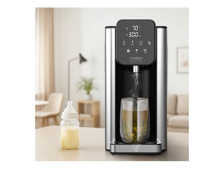 Caso Heißwasserspender HW 666 Inox UV, 2600 W, 7 Temperatureinstellungen, 7 Mengenausgaben, 2,7 Liter Wassertank