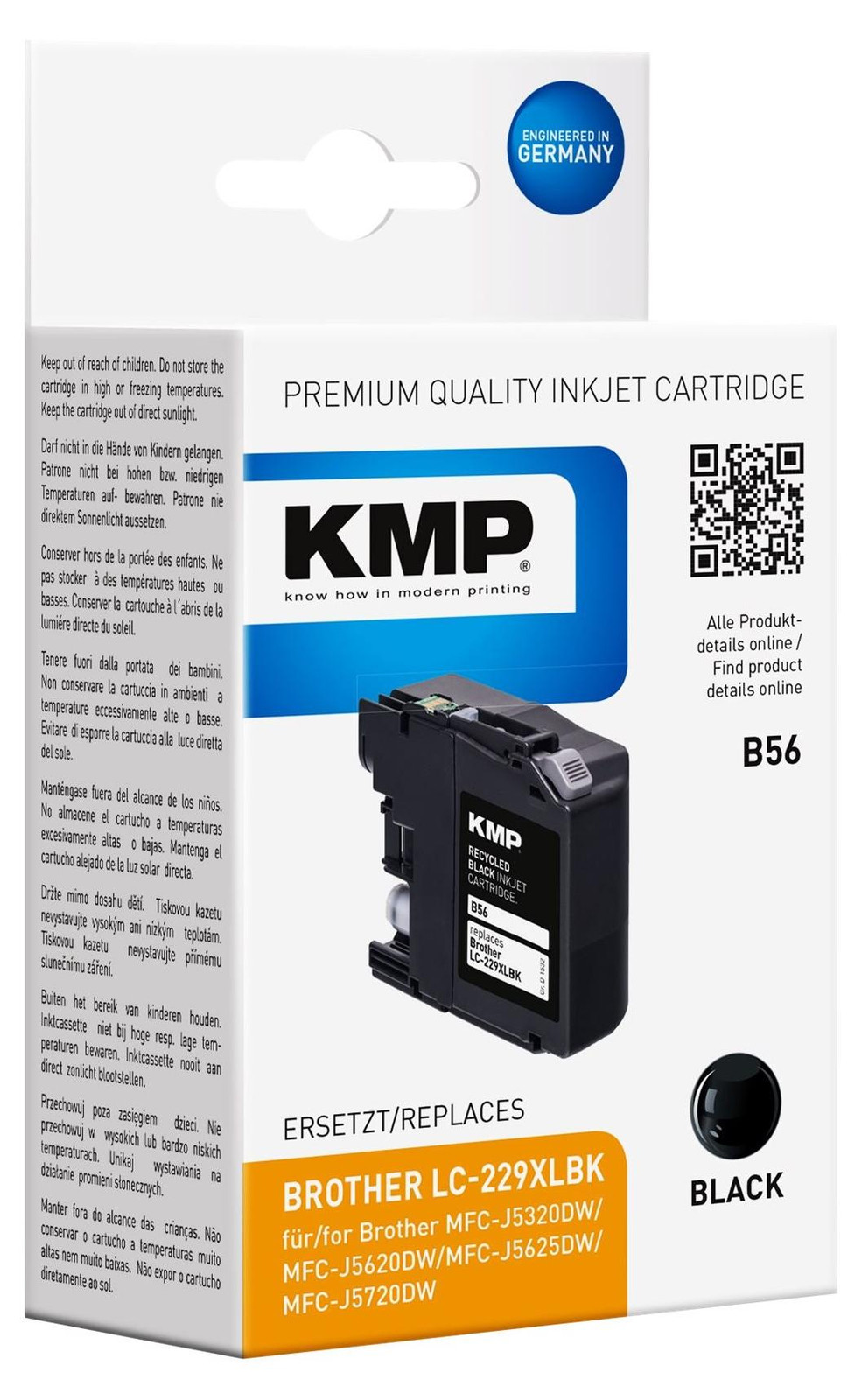 KMP Printtechnik AG 1532,4001 Inktpatroon compatibel met Brother LC229XLBK Black