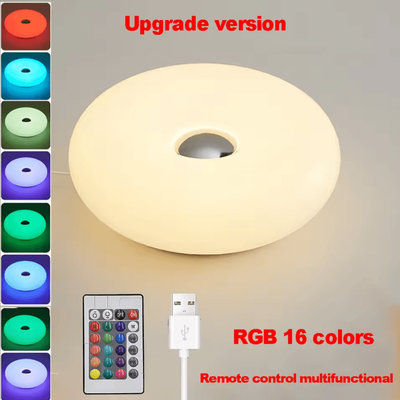 Uplift Curations USB Bedside Table Lamp Ambient Donut Room Decor Light rgb 16 Colors