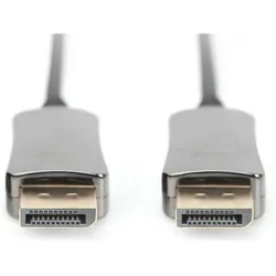 Digitus DisplayPort™ AOC Hybrid Glasfaserkabel, UHD 8K, 10 m (10 m), Videokabel, Schwarz