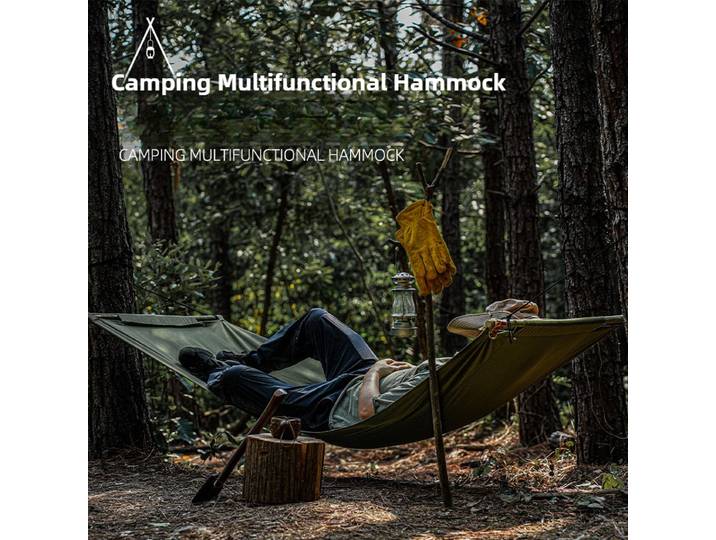 Hamac polyvalent Bushcraft, camping en plein air, lit de camping, coton TC, civière, pare-brise, tactique, survie, équipement de camping