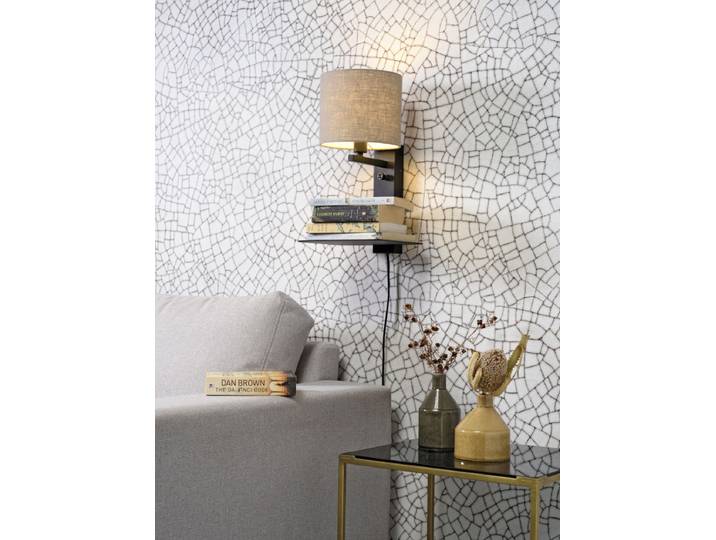 Applique murale Florence 24 x 42 x 24cm Beige/Gris Lin E14
