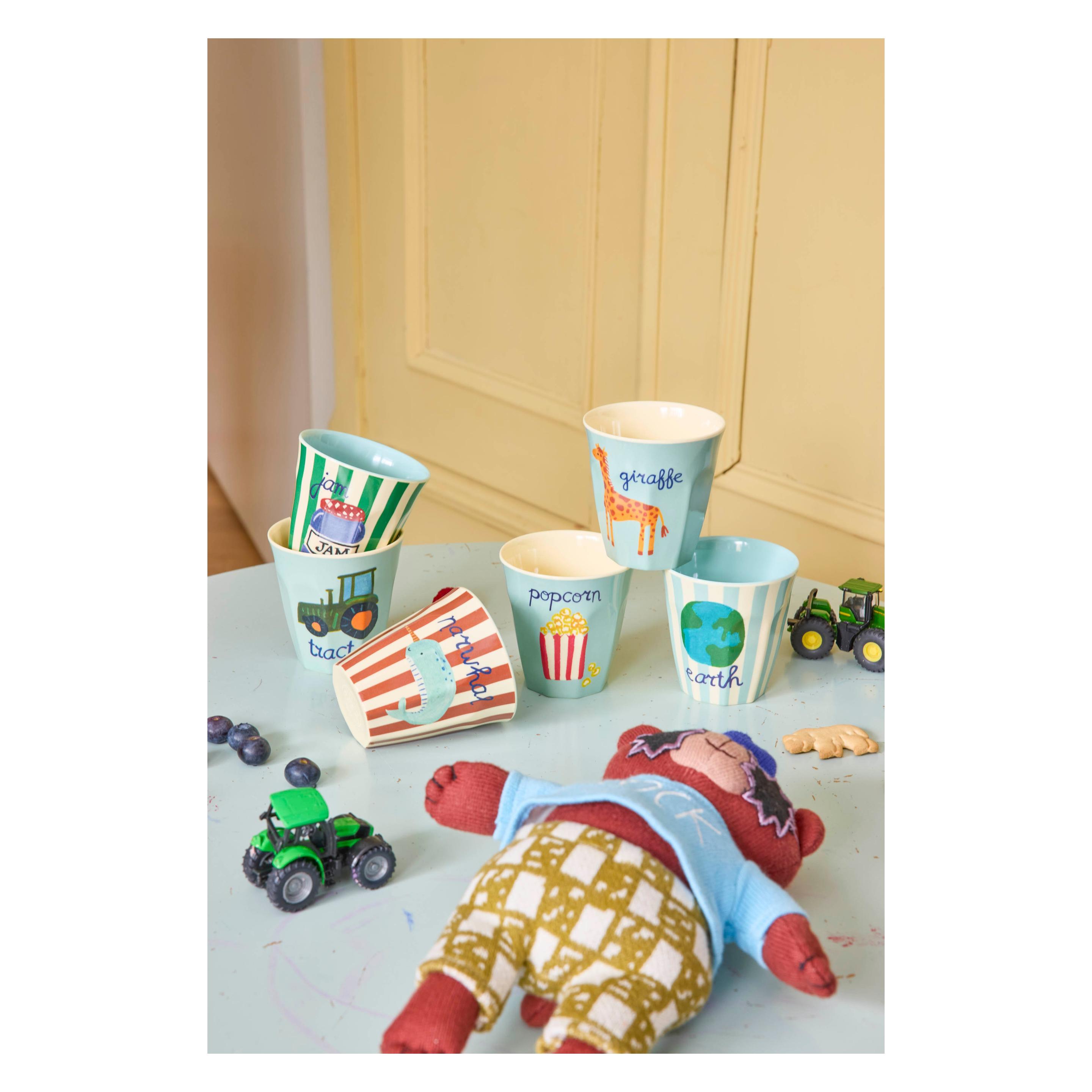 Rice - Melamine Kids Cup with ABC Print - Small - 160 ml (KICUP-6ZABC)