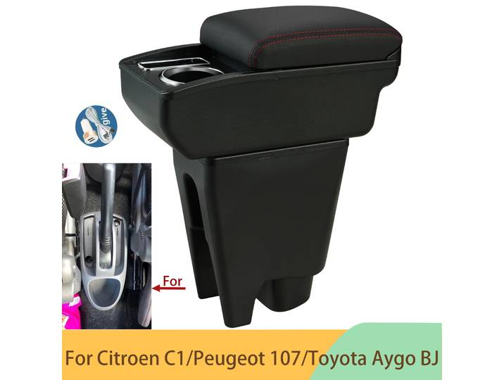 Accoudoir pour Peugeot 107, Citroën C1, Toyota Etios, Aygo BJ – Boîte d'accoudoir, accessoires de voiture, boîte de rangement, pièces intérieures, détails