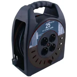 Q-Link, Kabelrolle, Q -Link -Kabelrollen - Kabelbox - Haspel 25 Meter - 3 x 1,5 mm2 - Vinylkabel - Schwarz (25 m, 1.50 mm2)