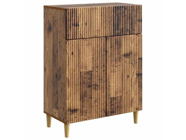 GHVBNMF Sideboard Altholz Design 66x34,5x90 cm Holzwerkstoff Kompakter Beistellschrank mit Schublade und Türen für Wohnzimmer, Esszimmer oder Flur im zeitlosen Vintage Look.