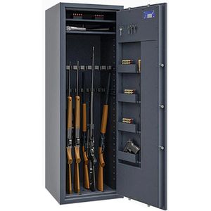 Müller-Safe Waffenschrank WSL1-9/16, 2 Fachböden, für 16 Langwaffen, Elektronikschloss, Klasse 1
