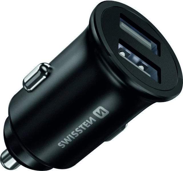 Swissten CL Adapter 2x USB 4.8 A Metal Schwarz