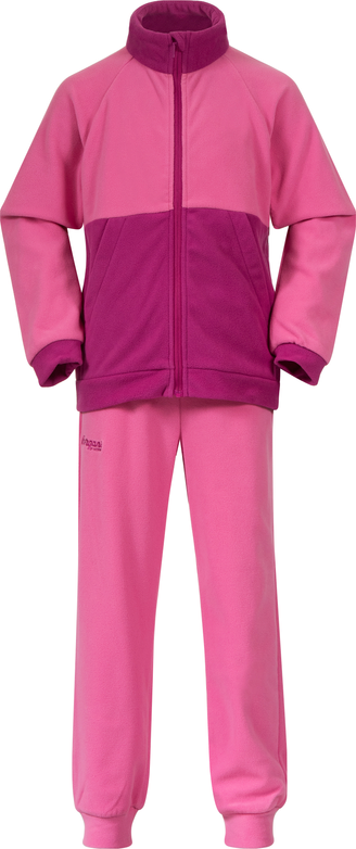Bergans Kids' Smådøl V5 Longzip Set Ibis Rose/Fandango Purple 92