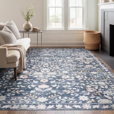 Alise Rugs Crosswood Helen Traditional Floral Indoor Polyester Area Rug