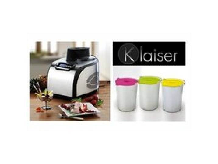 PACK KLAISER W40 TURBINE A GLACES PROFESSIONNELLE AVEC LIVRE DE 62 RECETTES + SET 3 BOLS