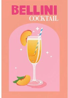 Inspired Living Colorful Cocktail Wall Art Set Trendy Bar Decor Prints For Stylish Home Bars 4 20x30cm
