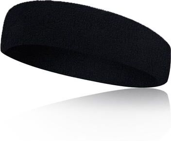 Friendly Fresh Finds Sport Headband For Men & Women Sweat Wicking Fitness Bandana For Yoga, Running & Gym Workouts black