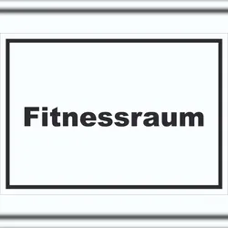 HB-Druck Fitnessraum Schild mit Text Sport Fit waagerecht A0 Rückseite selbstklebend
