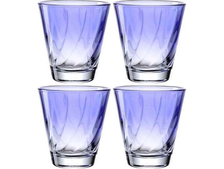 Leonardo TWIST Drinkglas 215ml blauw - set/4