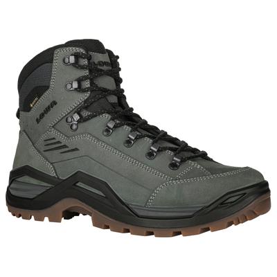Wanderschuh LOWA "RENEGADE EVO GORE-TEX MID", Herren, Gr. 44, schwarz (dunkelgrau, schwarz), Leder, Schuhe Wanderschuh, wasserdicht, winddicht,atmungsaktiv dank GORE-TEX Membrane
