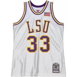 Mitchell & Ness, Herren, Sportshirt, Shaquille O'Neal LSU 1990-91 Authentic Swingman Jersey - M (M), Weiss, M