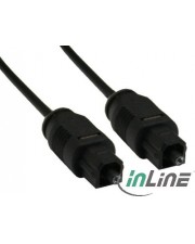 InLine Digitales Audio-Kabel optisch TOSLINK M bis M 1 m Glasfaser Schwarz (89921)
