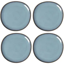 Villeroy & Boch Servierplatten Lave 4 Stück, Hellblau, Teller, Türkis