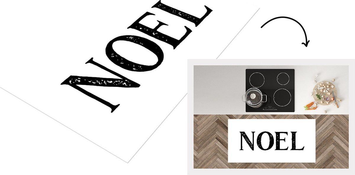 KitchenYeah Keukenloper Noel Kerst met Quotes - Vinyl - 120 x 60 cm