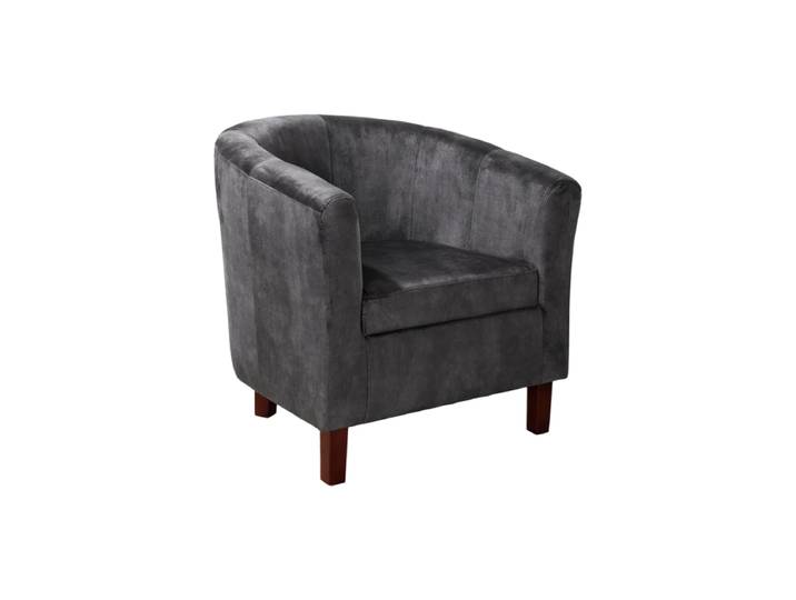 Sessel „Hemingway“ Samt Dunkelgrau Invicta Interiors