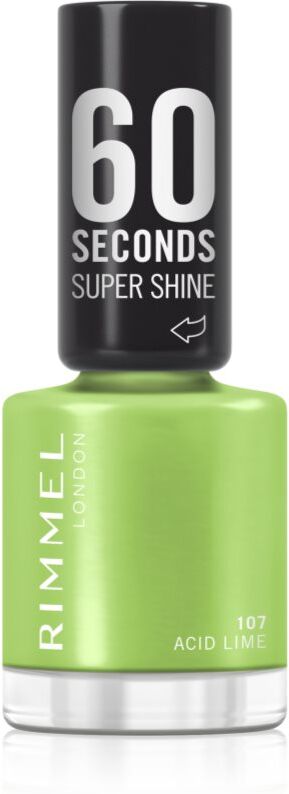 Rimmel 60 Seconds Super Shine nail polish shade 107 Acid Lime 8 ml