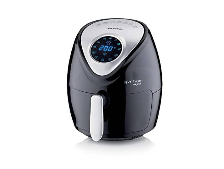 Ariete Airy Fryer Digital 4616, Heißluftfritteuse 3,5 Liter, 60-Minuten-Timer, LCD- und Touchscreen mit 7 Garstufen, Maximaltemperatur 200° C, 1300W, Schwarz