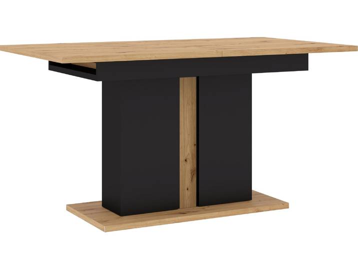 Table à rallonge Nuka I 140 (200) cm Table pliante\, table de cuisine\, table de salle à manger\, chêne Artisan / noir