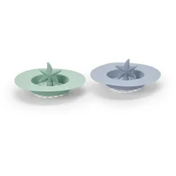 Tchibo - 2 Silikon-Abflusssiebe - hellblau