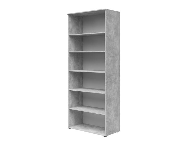 Regal Hick Spanplatte, foliert Grau/Beton Dekor 80 x 195cm