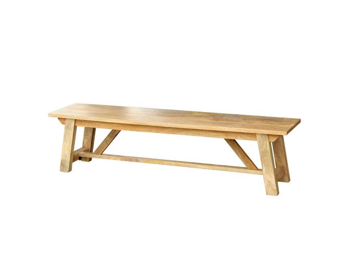 Massive Sitzbank Chanelle 200cm Braun