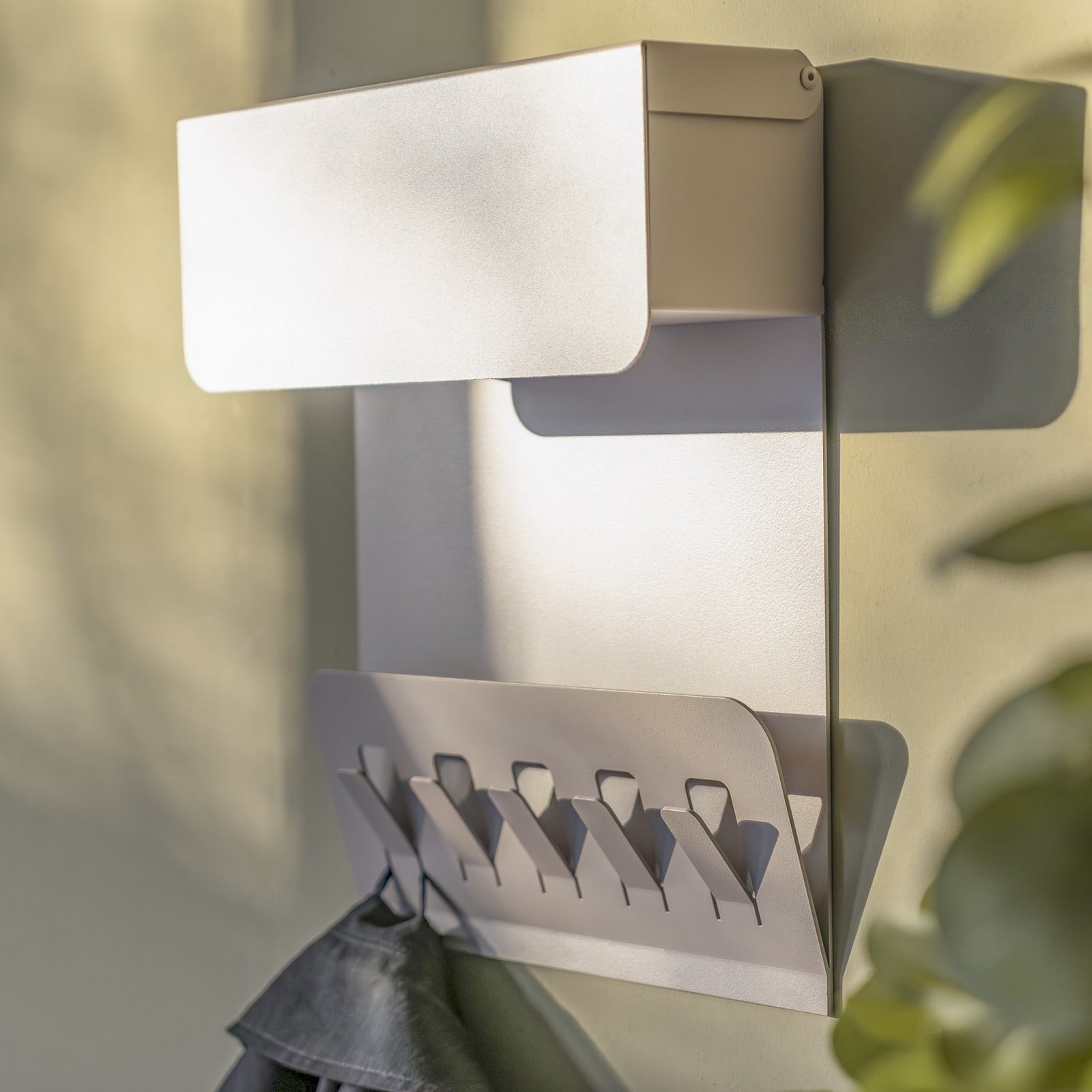 Spinder Design Wandkapstok Keeper Modern Beige Metaal B: 29 cm, H: 34 cm, D: 9 cm