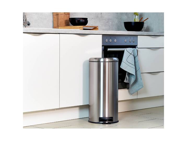 Treteimer Easy Close 31 x 64 x 38cm 30 Metall/Silber