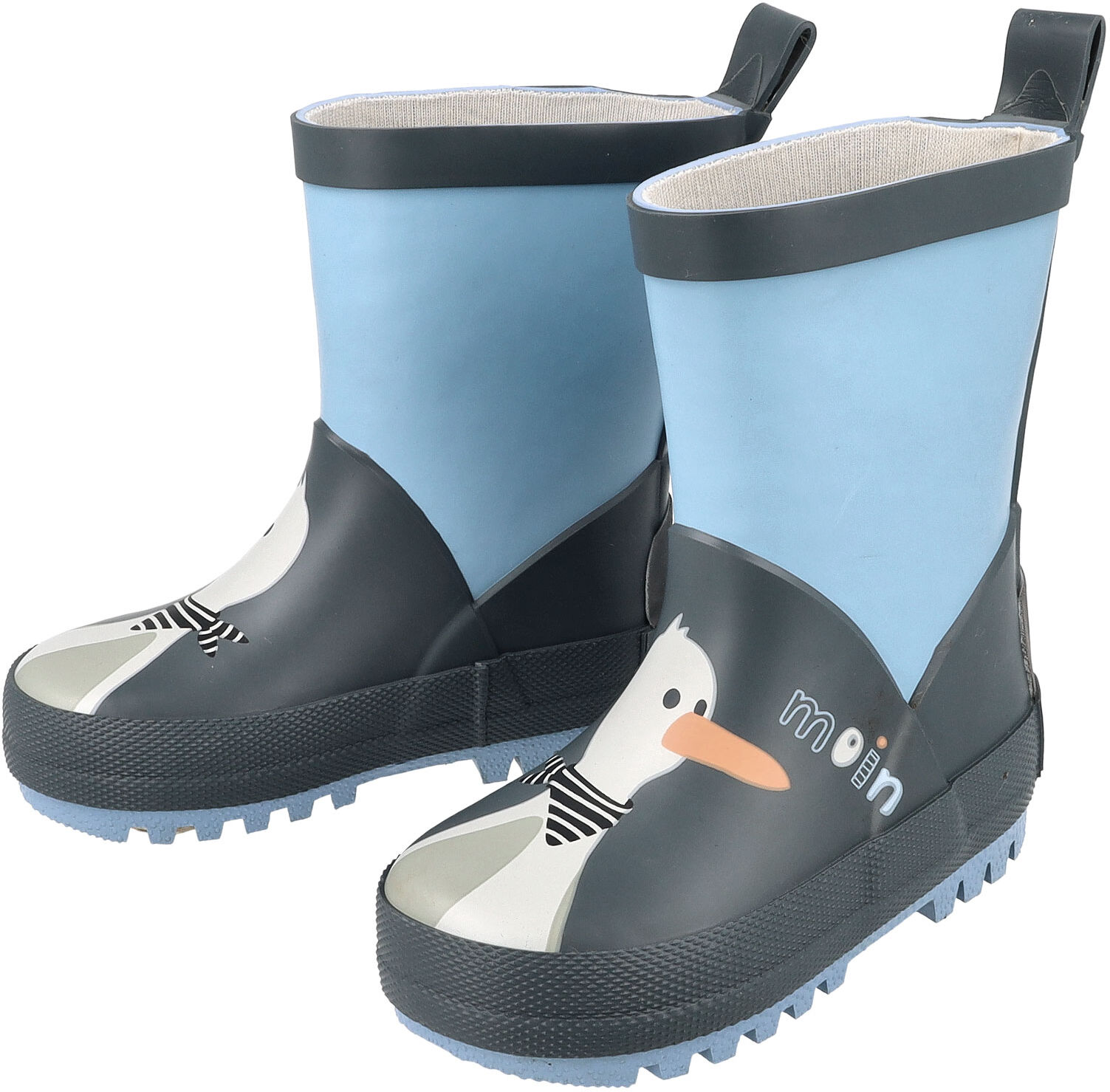 Gummistiefel MAXIMO, Mädchen, Gr. 20, blau (dunkelmarine, blau washed), Obermaterial: 100% Gummi, Schuhe Gummistiefel, zuverlässiger Regenschutz, gefüttert, Profilsohle dunkelmarine, blau washed 20