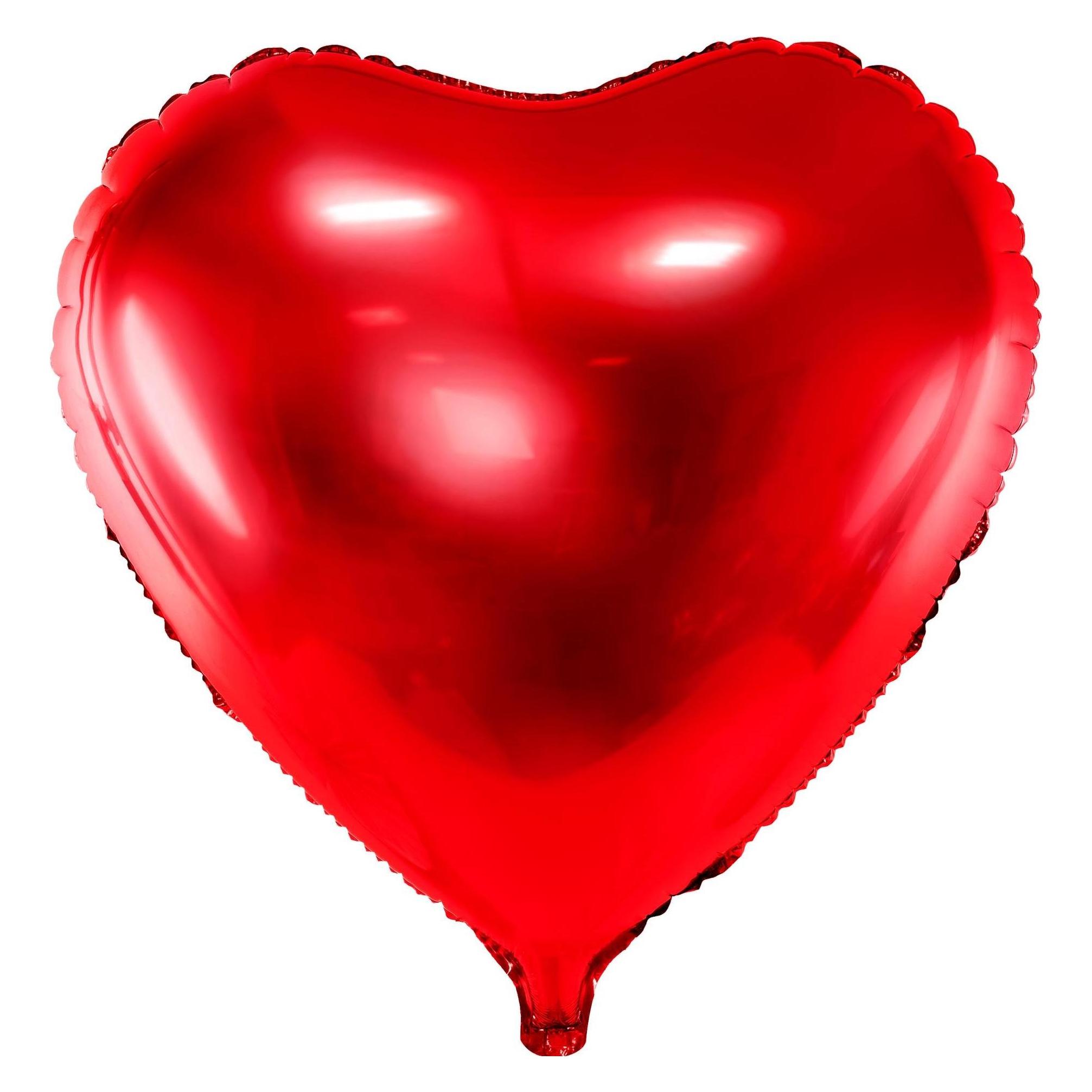 Partydeco Rotes Herz Ballon 45cm (1x) (FB9M-007)